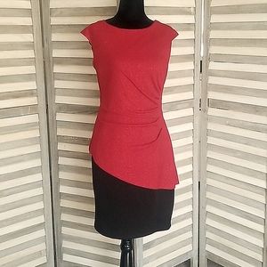 Size 10P glittery red cocktail dress